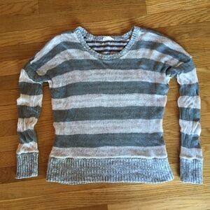 Eileen Fisher Striped Sweater 100% Linen + Organic Cotton/Hemp Lining Small / S